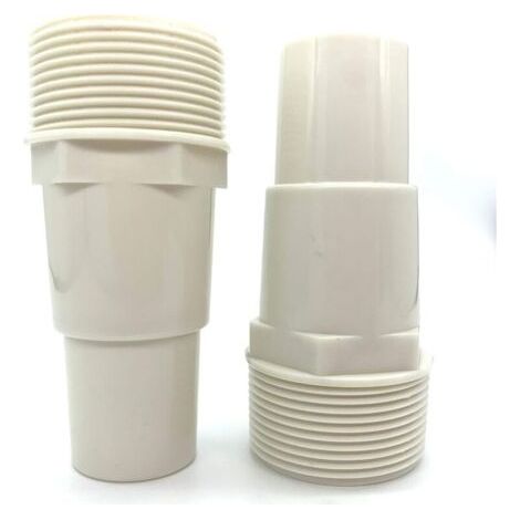 Adaptateur de tuyau de pompe de filtre de piscine 1 1/4"-1 1/2" filetage 1.5" connecteur de raccord PVC 417-6060 (lot de 2)