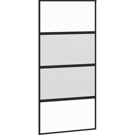 Maison Exclusive - Schiebetür Schwarz 102,5x205 cm Hartglas und A