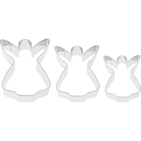 Ausstecher MagicHome Weihnachten, zum Backen, Engel, Förmchen, 3 Stk. (1/3)
