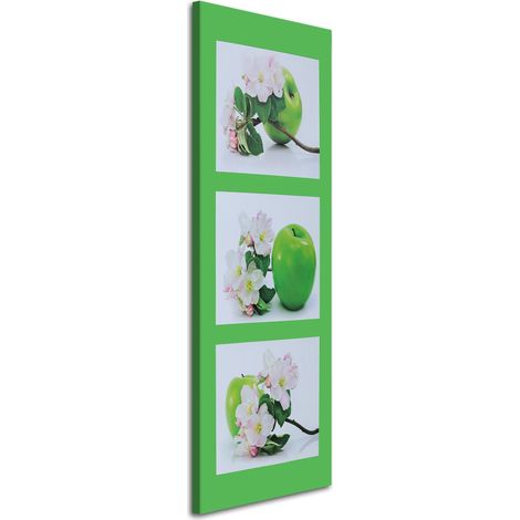 Tableau sur toile Fruits de la pomme Fleur verte 30x90 (1/5)