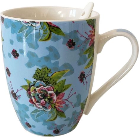 Mug avec cuillère Allen Desings - Blooms (1/2)