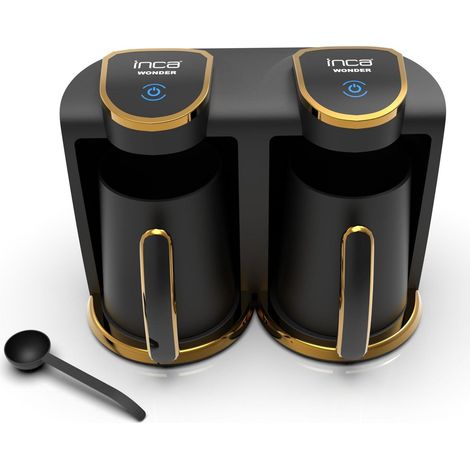 Inca IKM-02 Cafetera negra y dorada 0,25 L