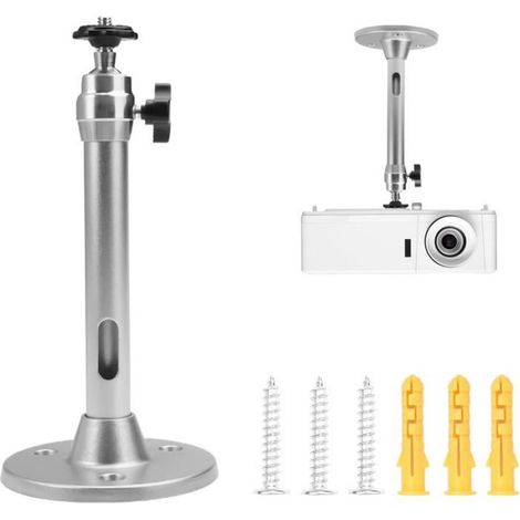 Support Videoprojecteur Plafond,Universel Rotatif à 360° en Aluminium Support Projecteur,Support Videoprojecteur Mural pour (1/5)