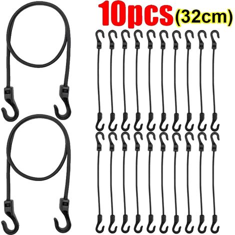 Corde elastiche, ammortizzanti, ad alta resistenza, 32 cm - 10 pezzi (1/2)