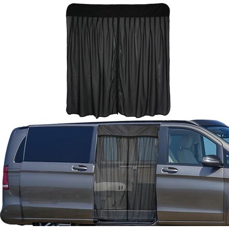 Porte Latérale Magnétique Moustiquaire pour Transit Standard/Intermédiaire/Toit surélevé, Moustiquaire pour Camping en Plein Air, Voiture Filet pour Sprinter Standard, 180 150cm (1/5)