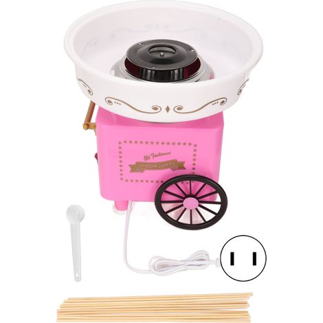 Machine à barbe à papa blanc et rose, fonctionnement simple, faible bruit, mini machine domestique à filandre, prise US 110V (1/5)