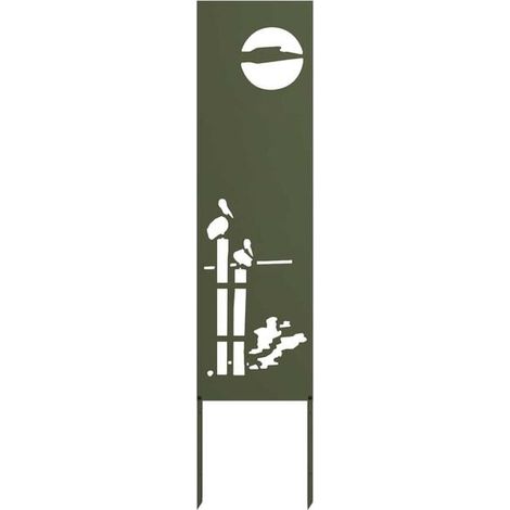 Paravent de jardin vert olive, 32 x 140 cm (1/5)