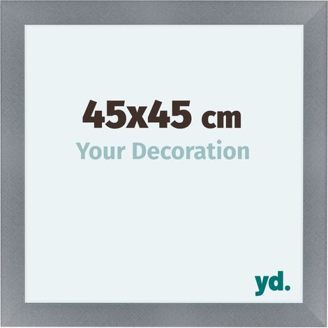 yd. - Cadre photo 45x45 - Aluminium Brosse - MDF - Como (1/5)