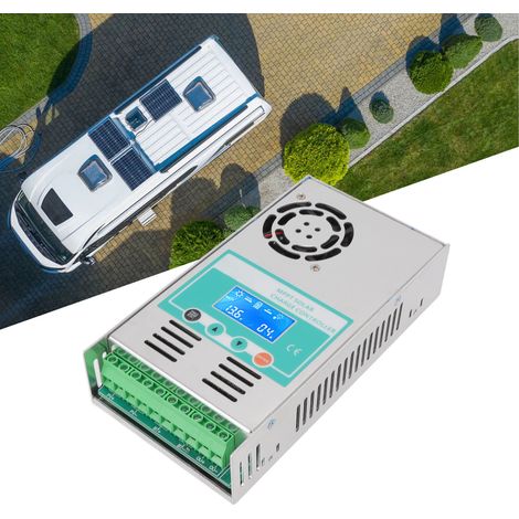 Controlador de carga solar MPPT de 60 A - Compatible con baterías de 12 V/24 V/36 V/48 V y de litio - Voltaje máximo de 160 V CC para paneles solares