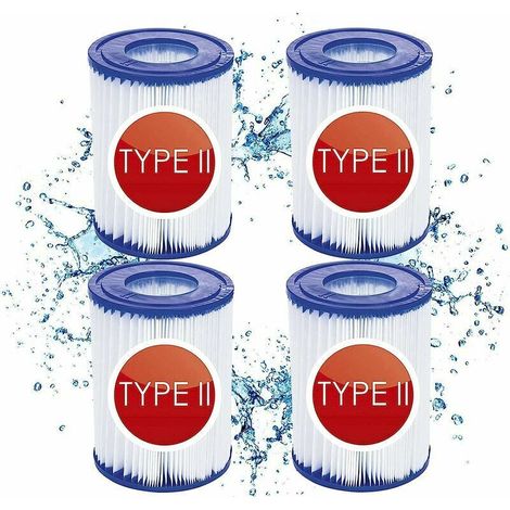 Poolfilterkartuschen Typ II – für Bestway Typ II – Passend für Bestway 58383 und 58387 – Bestway Poolfilterkartusche für 530/800 gal/h – Crezuo