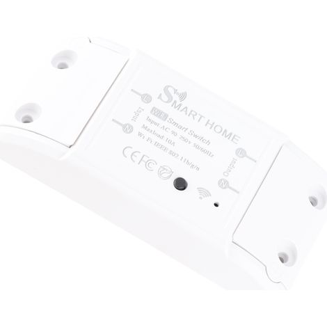Interrupteur intelligent Tuya WiFi 10A/2200W, télécommande sans fil, minuterie, contrôle par application, module domotique universel, compatible avec Amazon Alexa et Google Home pour appareils électri (1/5)