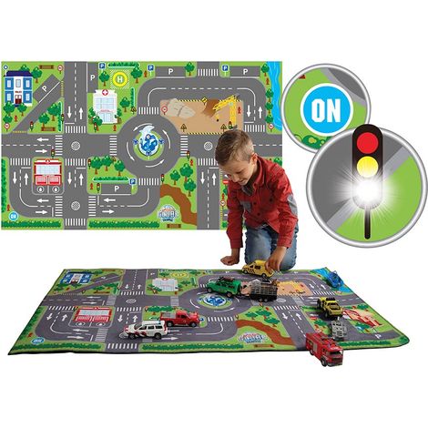 Tappeto da gioco sul traffico (semafori con luce LED)