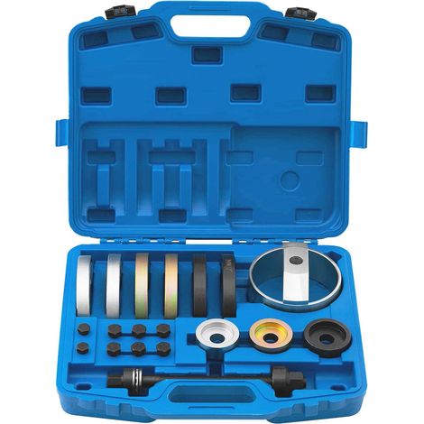 JOMAFA JUEGO DE HERRAMIENTAS PARA INSTALAR Y EXTRAER RODAMIENTOS DE 2º GENERACION PARA VAG 62, 66 y 72 mm (seat,skoda,volksw,audi) 19 PIEZAS (1/4)