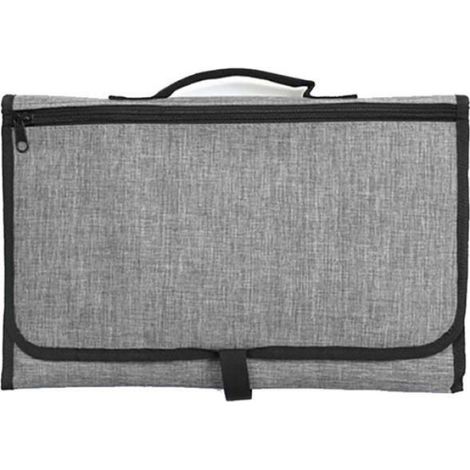 Matelas à langer portable et pliable pour nouveau-né fille et garçon, gris Label (1/4)