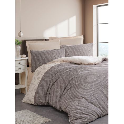 Funda nórdica, funda nórdica, ropa de cama Set Marrón