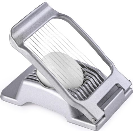 Coupe-œufs pour œufs durs, fil d'acier inoxydable, coupe-œufs robuste en aluminium, compatible lave-vaisselle