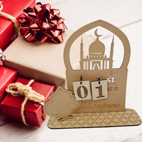 Calendrier du Ramadan, Calendrier de l'Aïd Moubarak, Décorations de Ramadan en bois à faire soi-même, Calendrier de l'Avent de l'Aïd Moubarak, Calendrier de compte à rebours du Ramadan pour la maison (1/5)