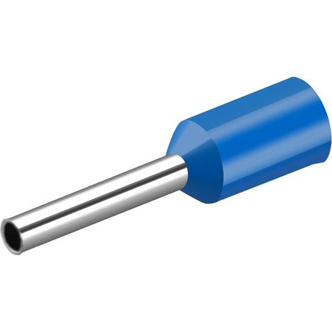 Lot de 1000 cosses à sertir E7508 AWG 20/0,75 mm² en cuivre isolé en vinyle Bleu