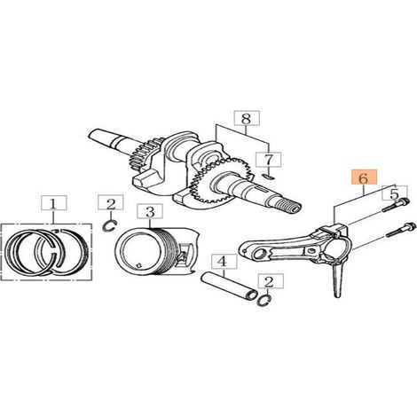 BIELLE COMPLÈTE D'ORIGINE EMAK L66152114