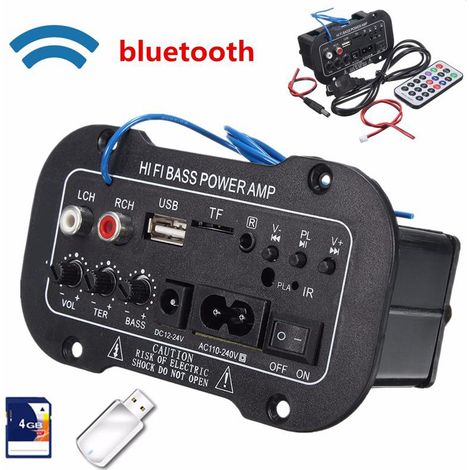 Carte d'amplification Bluetooth pour caisson de basses de voiture 50 W avec télécommande (1/5)