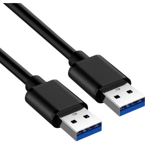 Câble photo,USB vers USB Rapide Câble de Données USB Mâle à Mâle 3.0 Câble d'extension pour Radiateur Disque Dur USB - Black-2m[D2]