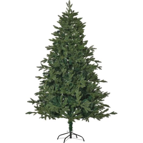 künstlicher Weihnachtsbaum 1,8 m Christbaum Tannenbaum PVC PE Metall Grün Ø120 x 180 cm