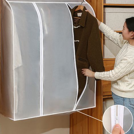 Supergroße, transparente Aufbewahrungstasche für Kleidung mit 3D-Reißverschluss, wasserdicht, staubdicht, staubabweisend, für Anzüge, 120 x 100 x 50 cm (1/5)