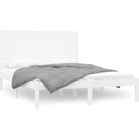 Maison Exclusive - Estructura de cama madera maciza blanca 120x20 (1/5)