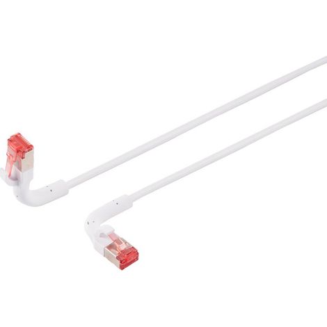 Cavo di rete Lanview RJ45 CAT6A U/FTP 1,5 m bianco, flessibile FLEX-ANGLE, LV-6AFTP-FLEX-ANG-015W