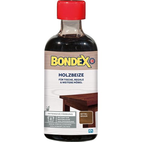 BONDEX Mordente Legno Marrone Medio (mittelbraun) 250 Ml (1/4)