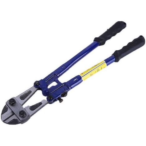18-inch bolt cutter, tri-material handle with comfortable grip, chrome vanadium steel blade, for rods, bolts, rivets, wires, cables, and chains (1/4)