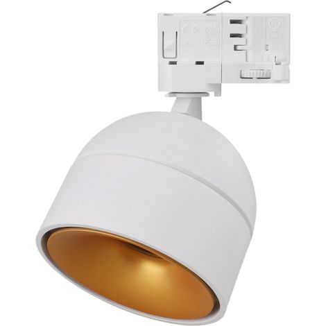 Projecteur rail tilt UKU2 Corte de fase L,C LED COB 7W 881lm(728lm)/913lm(712lm)/954lm(759lm) CRI90 2700K/3000K/4000K 36º Blanc Or
