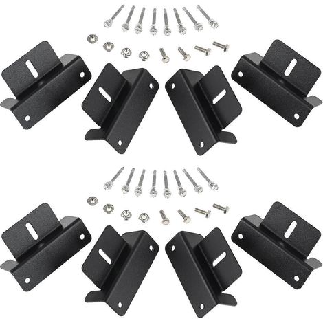 Supports de fixation pour panneaux solaires en aluminium, kit en Z pour camping-car, bateau, mur, hors réseau, sécurisés et discrets (1/5)
