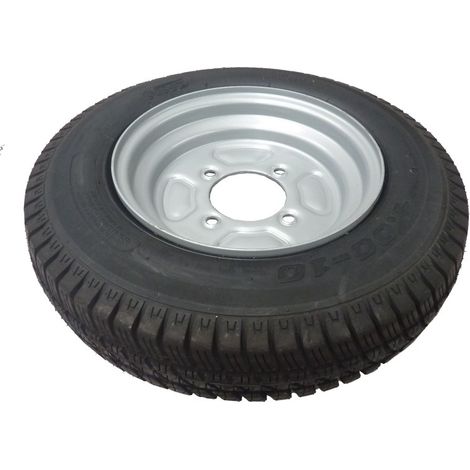 Maxter – Roue de remorque 400X10 – Entraxe 115 mm – Déport 0 mm – Charge max 272 kg – Vitesse max 140 km/h