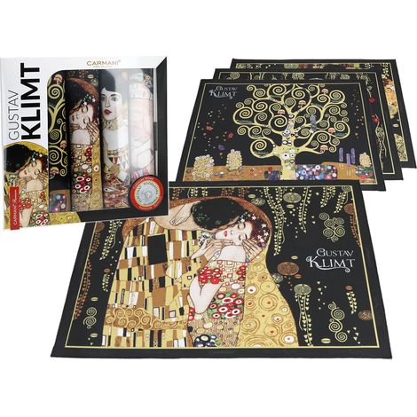 Set mit 4 Tischsets - G. Klimt. Mix (Carmani)