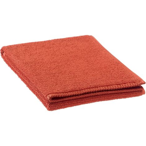 Serviette de Toilette en Coton Éponge Grain de Riz Finition Point de Cheval Rooibos 50 x 100 cm - PANGIVO (1/3)