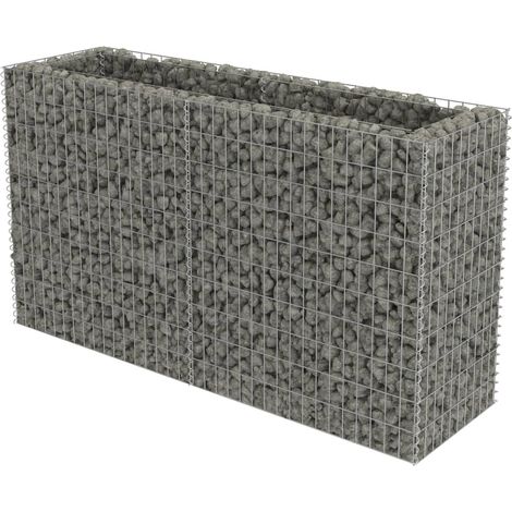 Gabionen-Hochbeet Verzinkter Stahl 180×50×100 cm vidaXL (1/6)