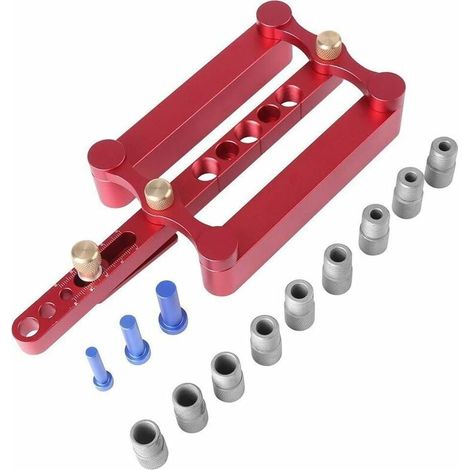 Localizzatore di punzoni verticali per legno tre in uno, apriforo per tenoni rosso, bordo dritto (1/5)