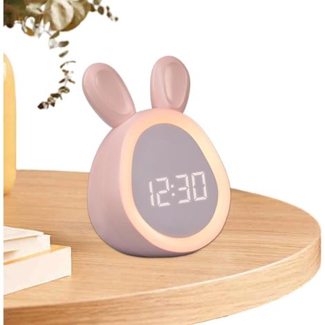 Réveil Alarme Pour Enfant Veilleuse De Nuit Design Lapin À (1/5)