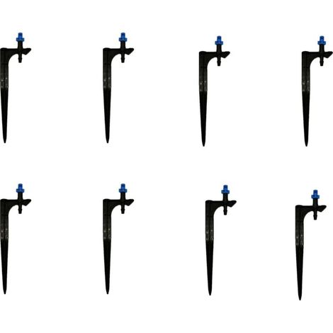 Lot de 8 brumisateurs haute pression pour l'arrosage des plantes, l'irrigation du jardin et la décoration de neige artificielle, avec tête de brumisation à réfraction durable et réglage rapide, bleu (1/5)