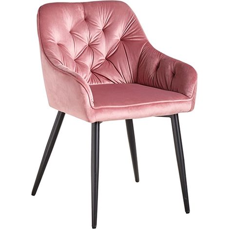 Sillas Comedor - Silla Salle Terciopelo - Rosa