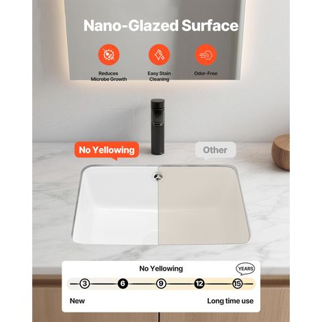 Lavabo de salle de bain sous plan - 400 x 305 mm vasque (1/5)