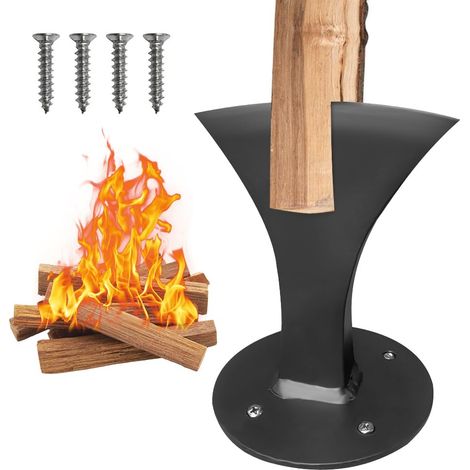 Fendeur À Bois - Lame En Acier Trempé - Pour Cheminée Et Poêle À Bois - Compact Et Robuste - 1 Pièce