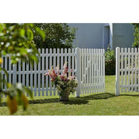 Plus Vorgartenzaun Retro 150 x 120 cm weiß Holzzäune (1/2)
