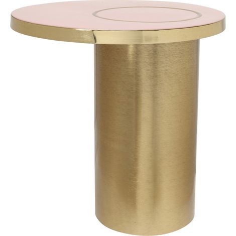 Tavolino Art Deco in ferro con finiture oro e rosa (1/3)