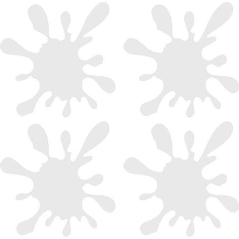autocollants blancs humoristiques pour voitures et motos, avec des motifs d'éclaboussures de peinture.