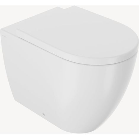 WC sur pied avec abattant inclus Blanc mat - Arc (1/4)