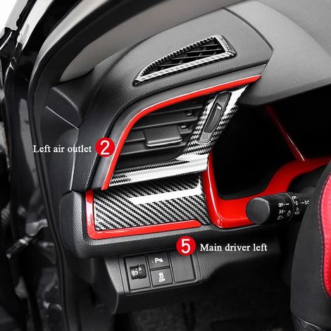 Suitable for 2016-2020 tenth generation Civic interior modification parts: center armrest box cover panel and rear kick cover. (1/4)
