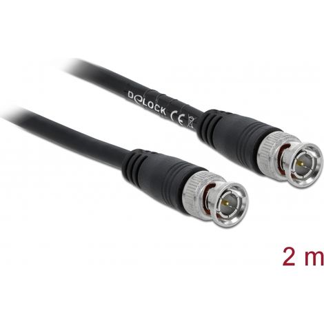 Kabel BNC Stecker zu BNC Stecker 2 m Delock