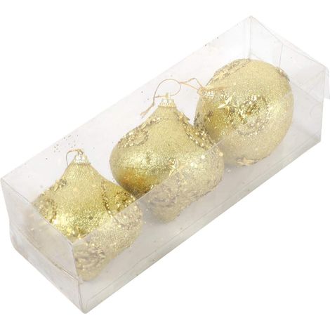 30 Pièces Boules D'oignons De Noël Décoration Extérieure Incassable Boules Suspendues De Noël Boule De Noël Incassable Petites De Noel Poudre d'or Plastique Articles De Fête (1/5)